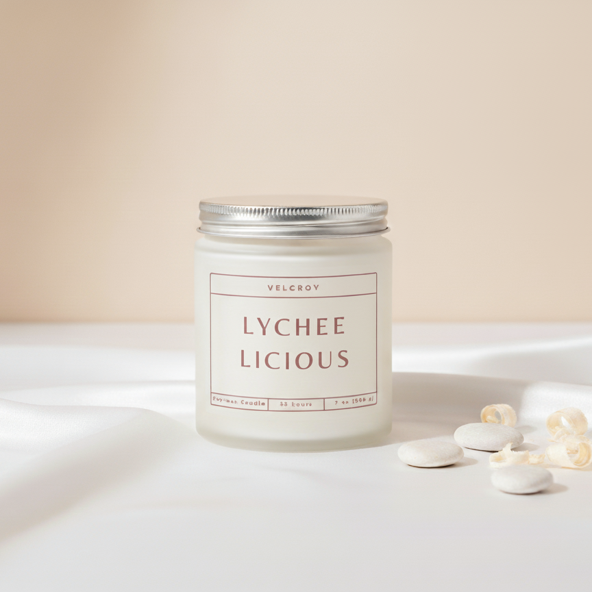 Lychee Licious Scented Candle by Velcroy